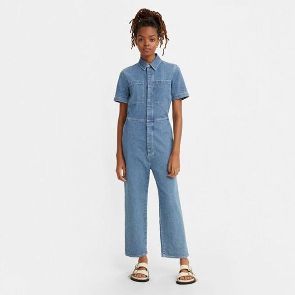 NWT Levi's Made and Crafted Summer Jumpsuit Short Sleeve Denim Coveralls $298 - Picture 1 of 15
